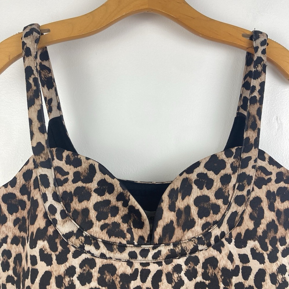 NWT Anthropologie Dhruv Kapoor Leopard Print Mini Sweetheart Dress Mobwife sz M - Picture 3 of 11
